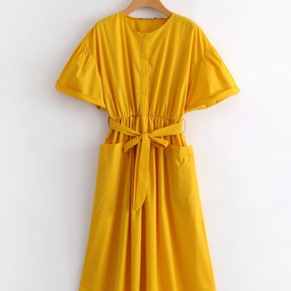 yellow trendy dresses